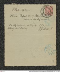 Nachlass Franz Steindachner, Karte von Eduard Graeffe an Franz Steindachner (02.04.1900), Inv.Nr. 173.22, Seite 2